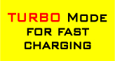 Turbo Mode for fast battery charging in workshop